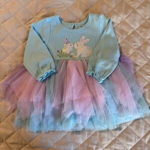 Easter Light Blue Bunny Dress Size 12m 🐣
